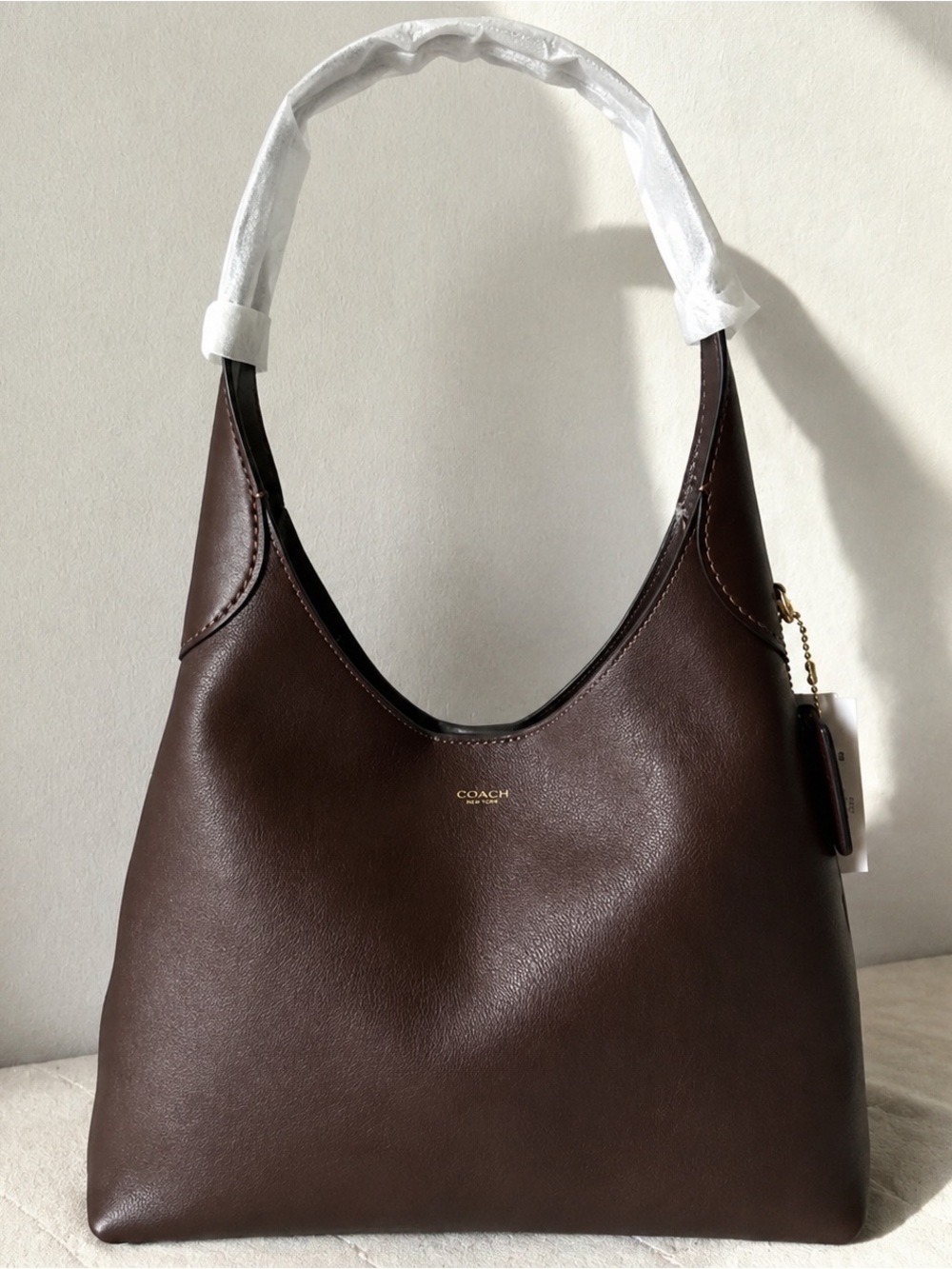 COACH Brown Leather Shoulder Hobo Bag